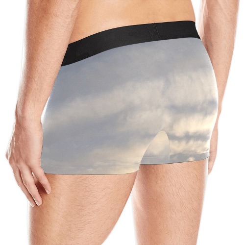 Rippled Cloud Collection Men's Boxer Briefs with Merged Design (Model  L10)