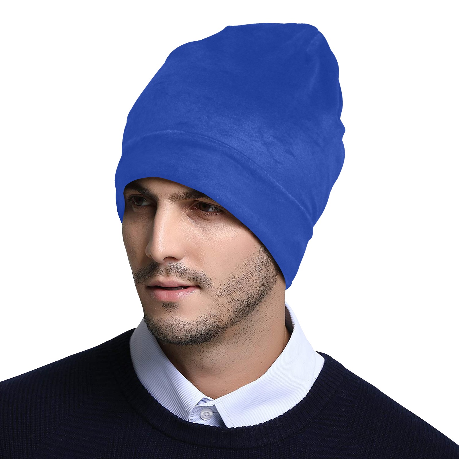 color Egyptian blue All Over Print Beanie for Adults