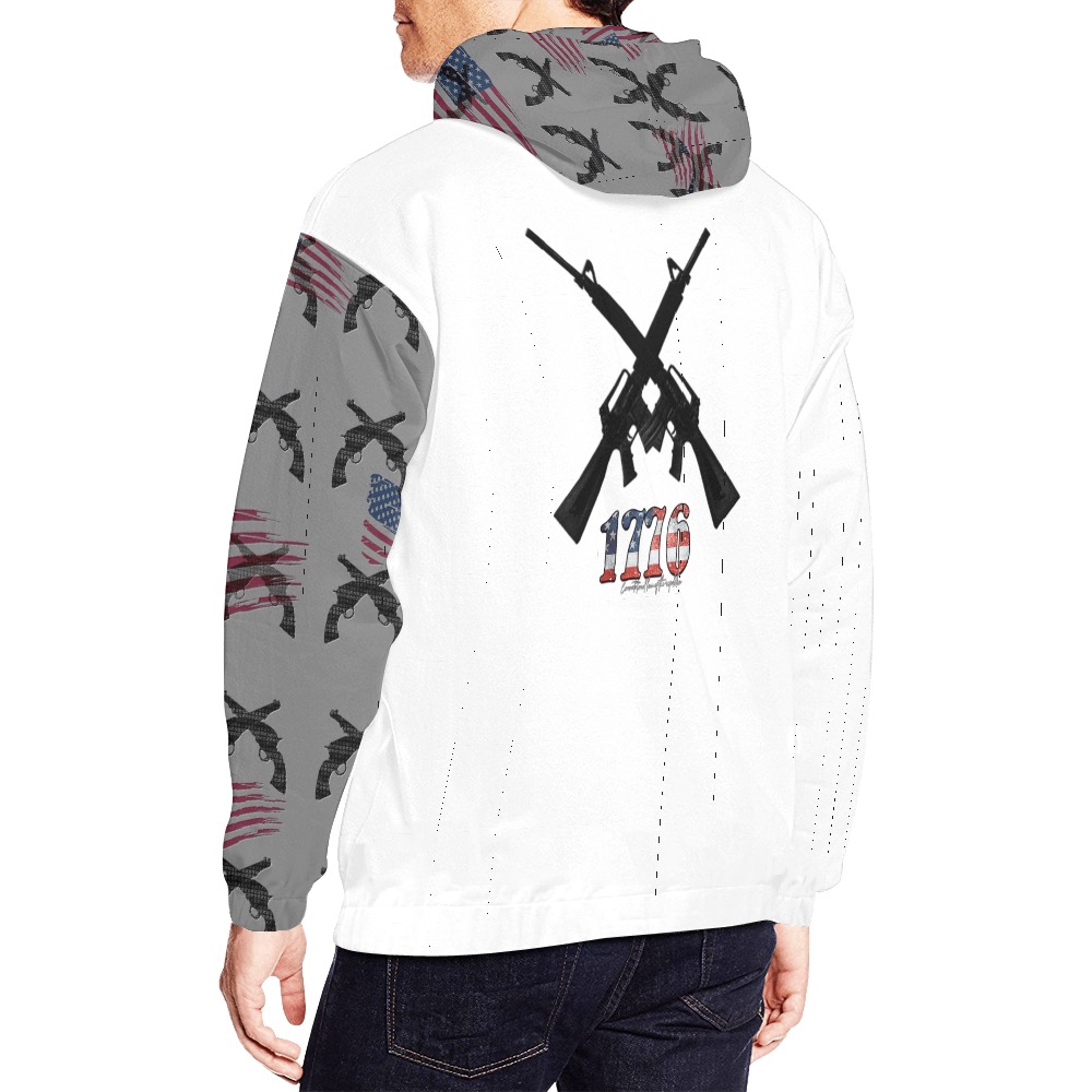 American Theme print All Over Print Hoodie for Men (USA Size) (Model H13)