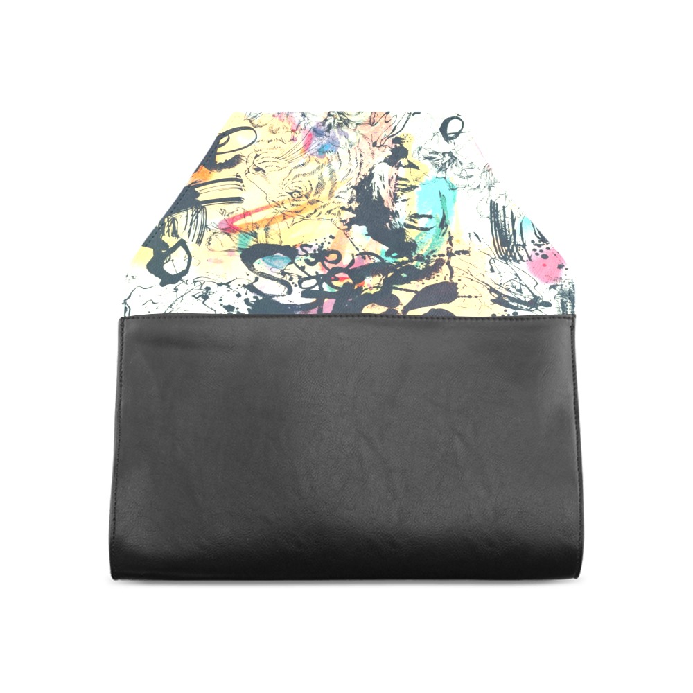 Graffiti-colorful Clutch Bag (Model 1630)