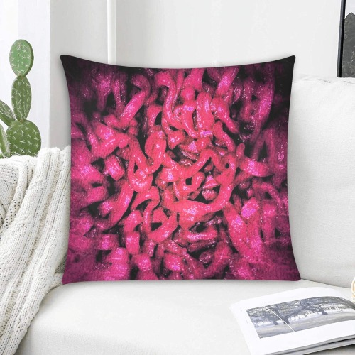 Scary Red Ramen Custom Zippered Pillow Cases 20"x20" (Two Sides)