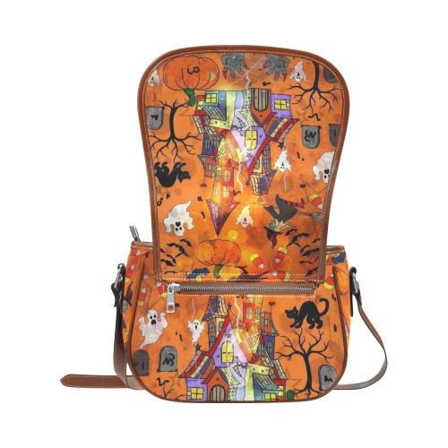 Halloween 2021 Pop Art by Nico Bielow Saddle Bag/Large (Model 1649)