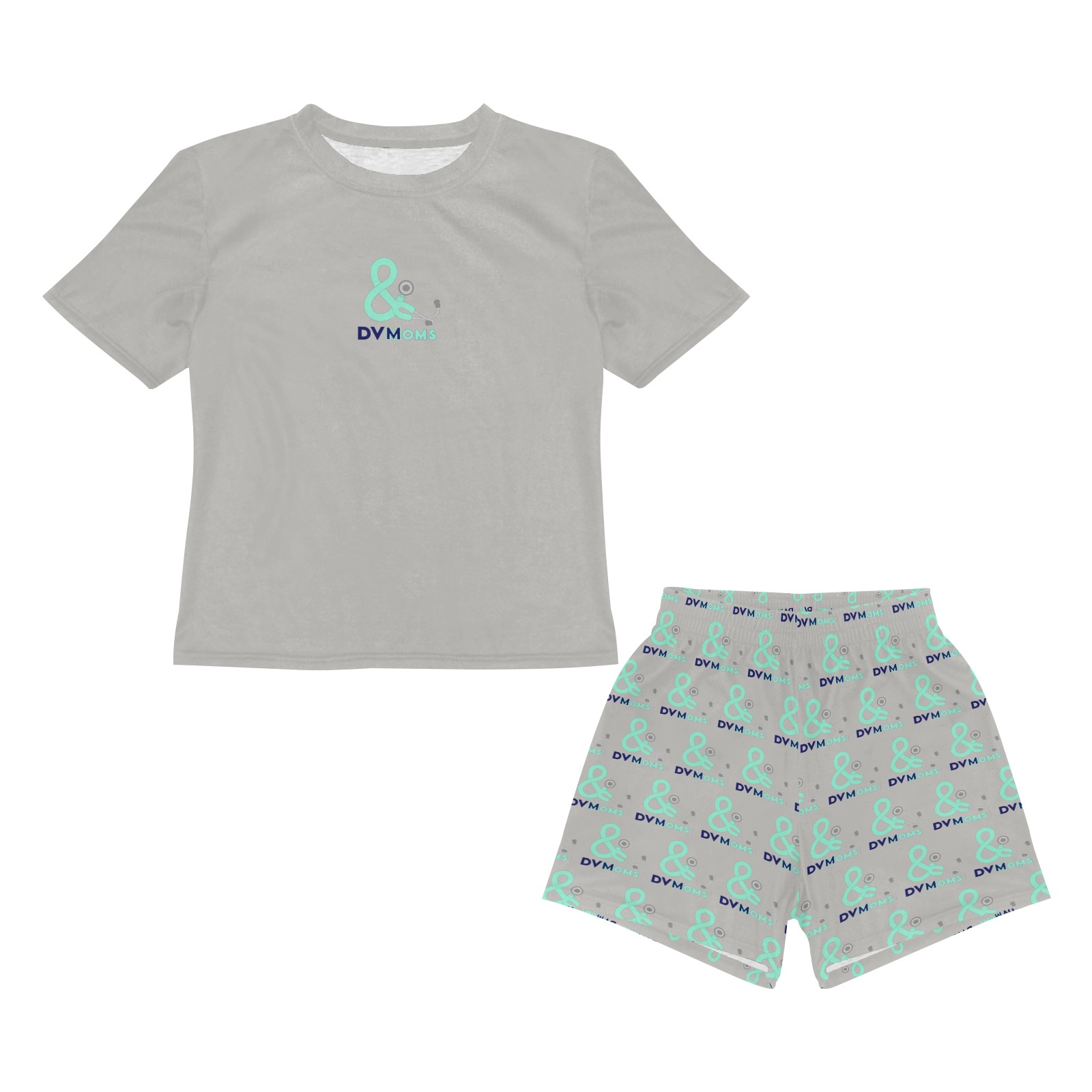 little boys gray Little Boys' Short Pajama Set