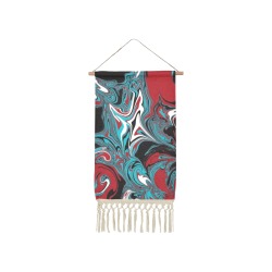 Dark Wave of Colors Linen Hanging Poster