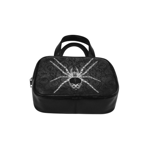 blackdamask15 Leather Top Handle Handbag (Model 1662)