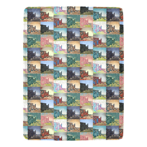 Stonehenge, Wiltshire, England Collage Ultra-Soft Micro Fleece Blanket 60"x80"
