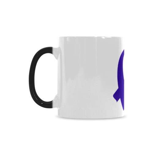 Awareness Ribbon (Dark Blue) Custom Morphing Mug