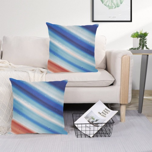 gradientcolors (154) Linen Zippered Pillowcase 18"x18"(Two Sides&Pack of 2)