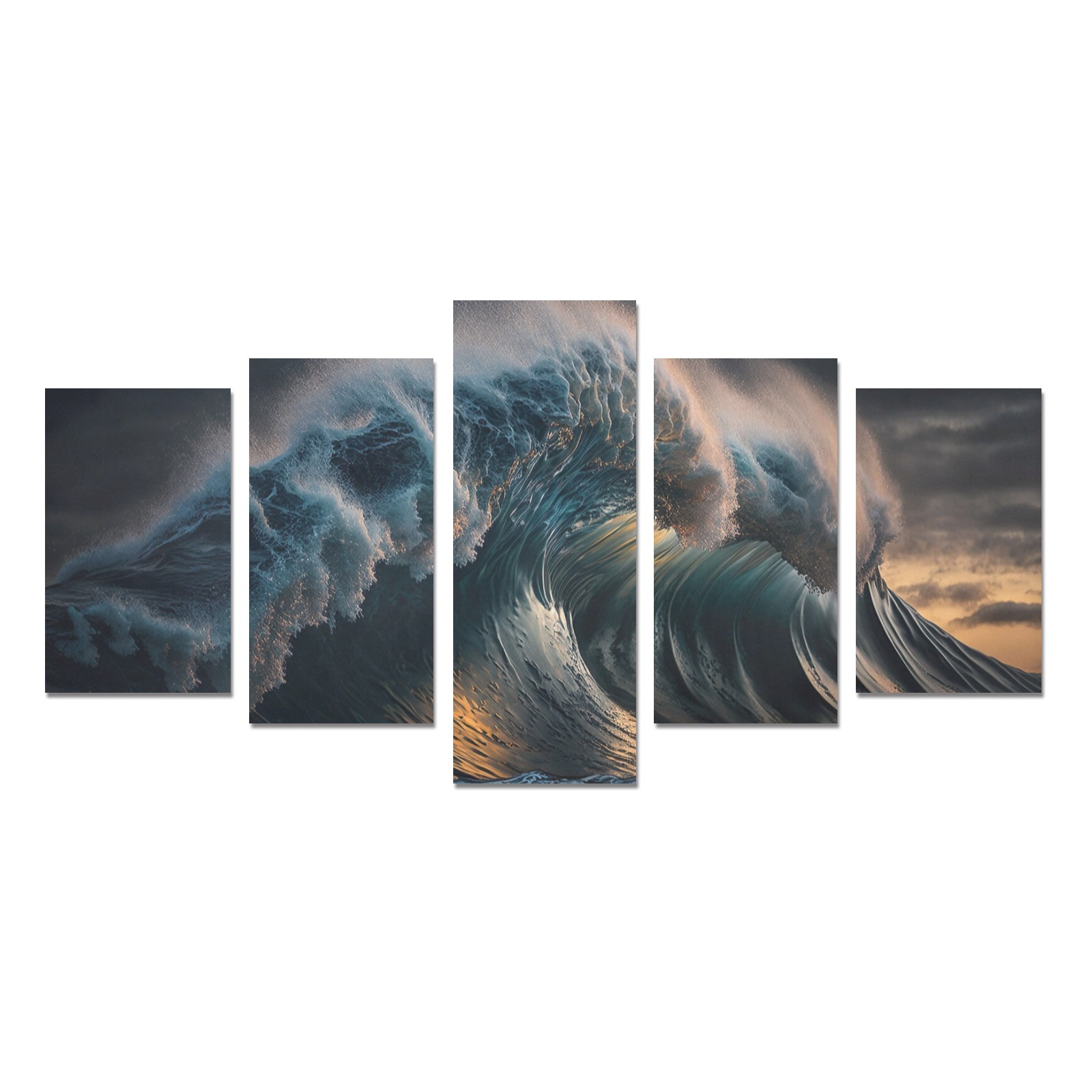 Wave 8 Canvas Print Sets C (No Frame)