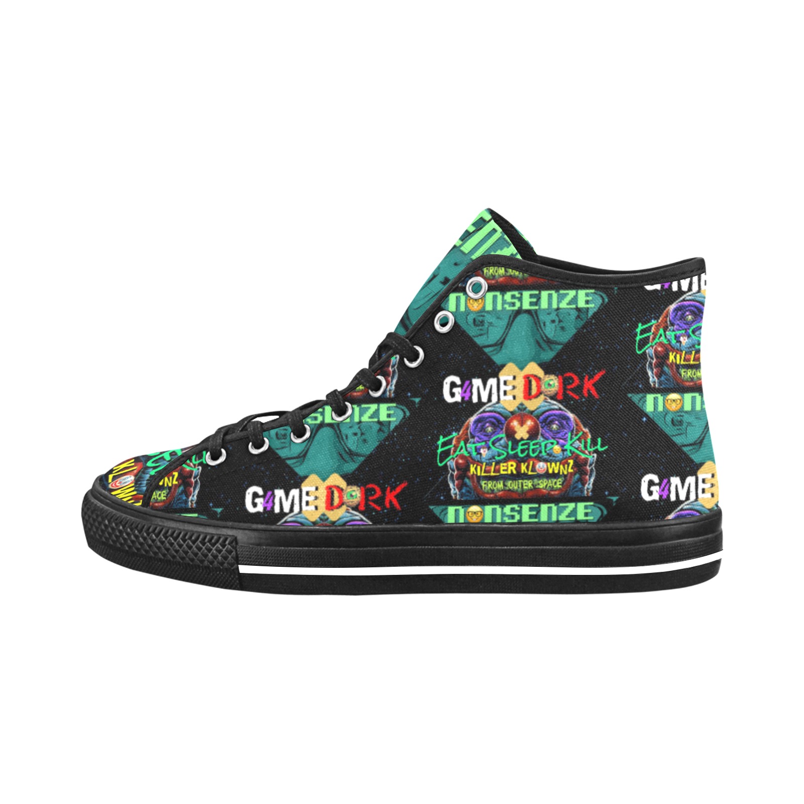 Eat Sleep Kill Killer Klownz From Outer Space Kicks Vancouver H Women's Canvas Shoes (1013-1)