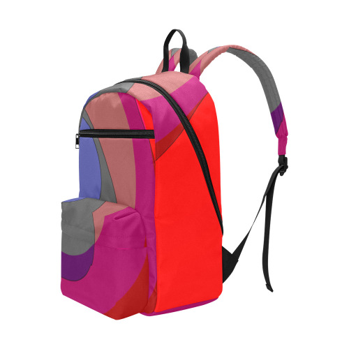 Red Abstract 714 Large Capacity Travel Backpack (Model 1691)