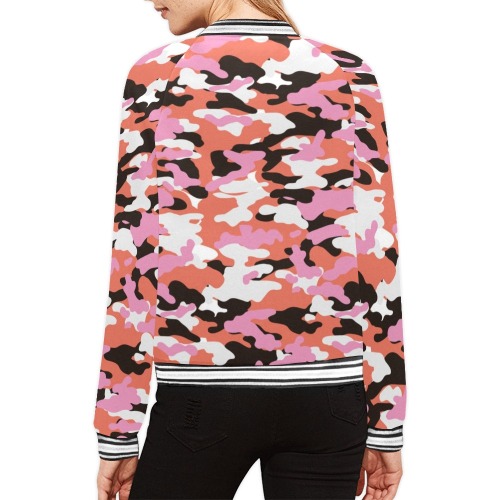 Modern camo texture_03P All Over Print Bomber Jacket for Women (Model H21)