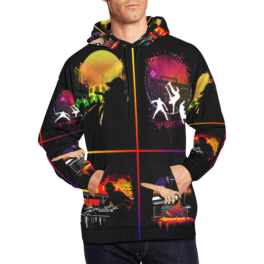 Essential Elements All Over Print Hoodie for Men (USA Size) (Model H13)
