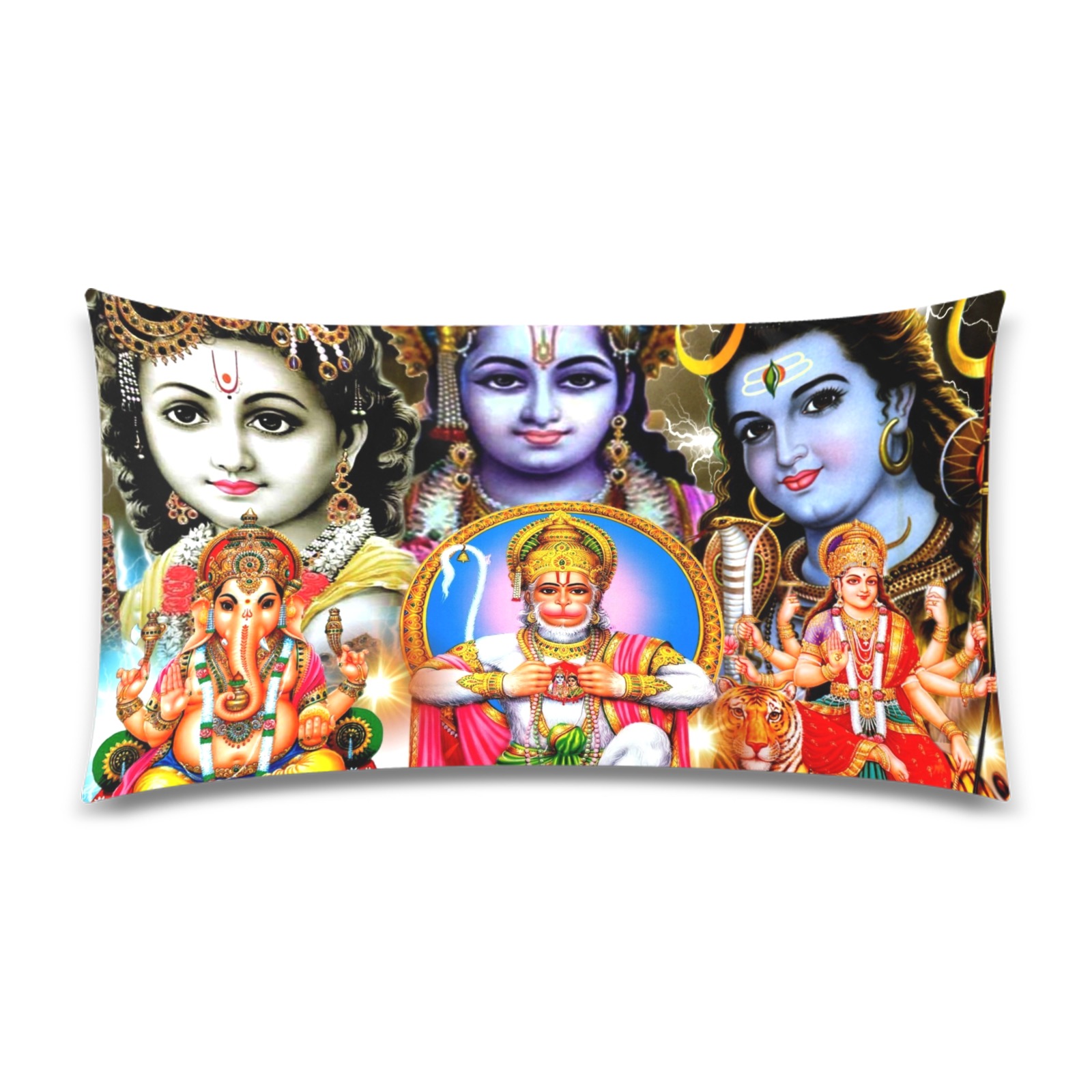 HINDUISM Custom Rectangle Pillow Case 20"x36" (one side)
