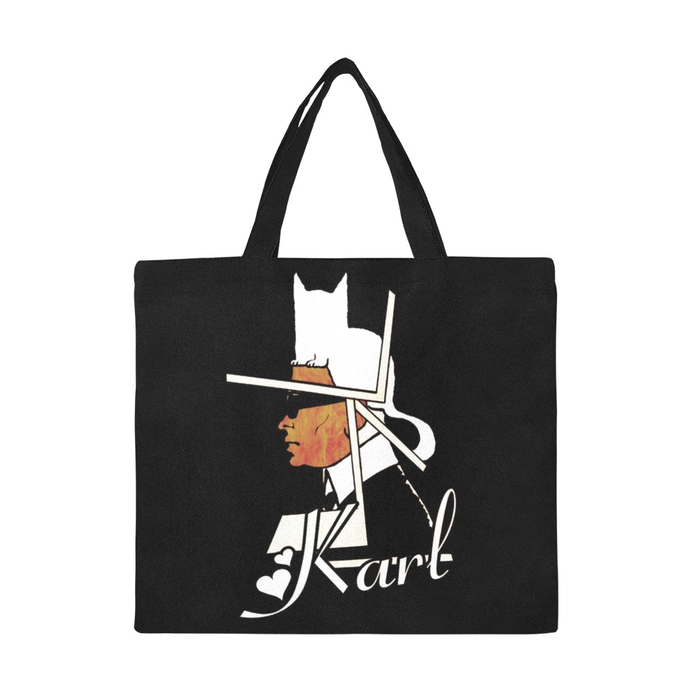 Karl Lagerfeld Art by Nico Bielow All Over Print Canvas Tote Bag/Large