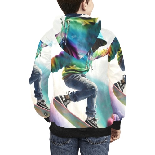 rainbowboarding-2 Kids' All Over Print Hoodie (Model H38)