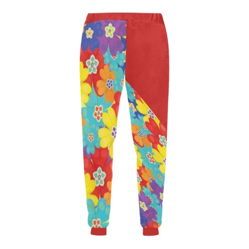 DIONIO Clothing - Women's Sweatpants ( Flower 2 Red ) Unisex All Over Print Sweatpants (Model L11)