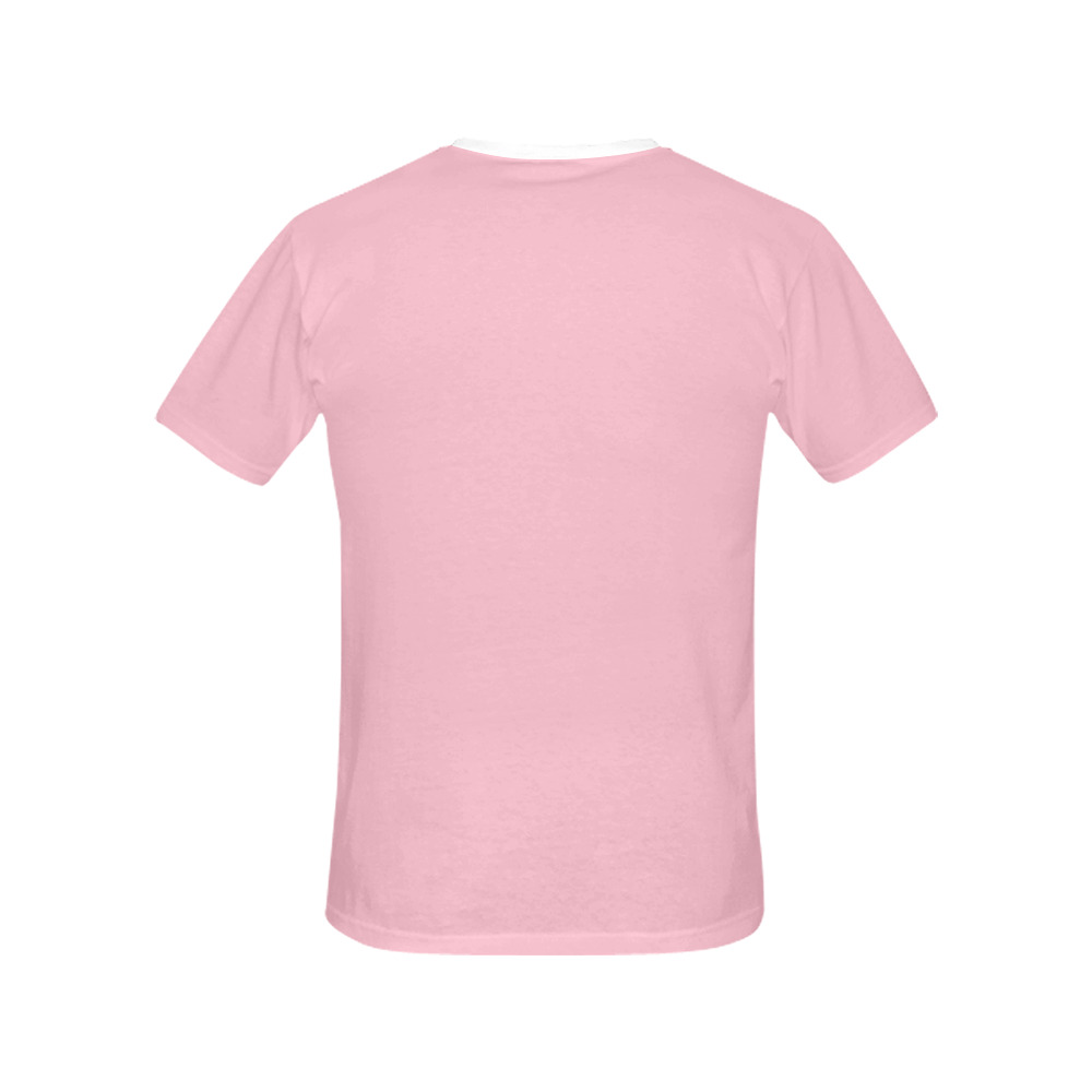 PINK All Over Print T-Shirt for Women (USA Size) (Model T40)