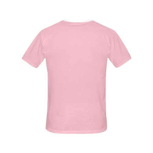 PINK All Over Print T-Shirt for Women (USA Size) (Model T40)