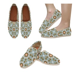 Gorgeous Floral Abstract Women's Classic Canvas Slip-On (Model 1206)