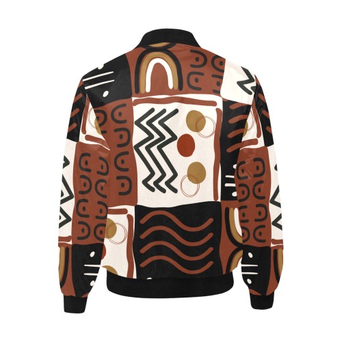 Tribal Patterns Jacket All Over Print Quilted Bomber Jacket for Men (Model H33)