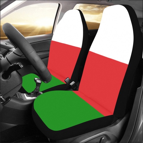Flag_of_Oman.svg Car Seat Covers (Set of 2) ID D6341270