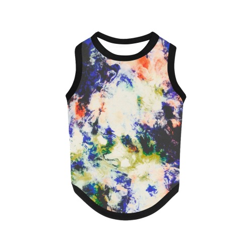 Modern watercolor colorful marbling All Over Print Pet Tank Top