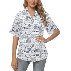 Inspirational tattoo pattern BL 4 All Over Print Hawaiian Shirt for Women (Model T58)