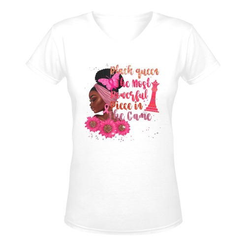 BGM Tees Pink Women's Deep V-neck T-shirt (Model T19)