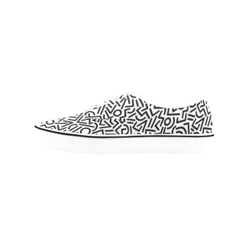 Classic Women's White Canvas Low Top Shoes Classic Women's Canvas Low Top Shoes (Model E001-4)