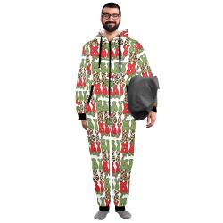 Grinchmas Onesie Unisex One-Piece Zip Up Hooded Pajamas