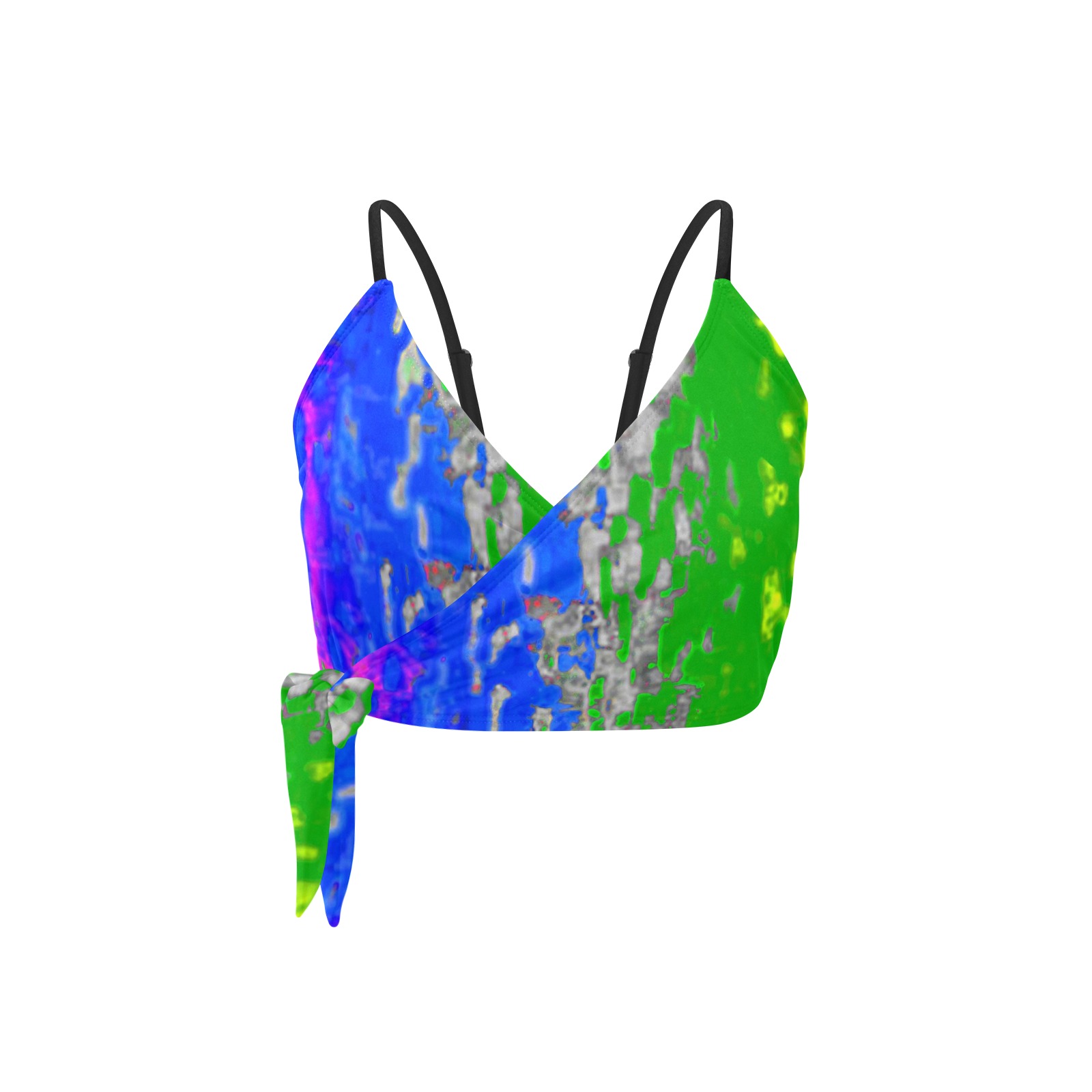 fractal Abstract small Knot Side Bikini Top (Model S37)