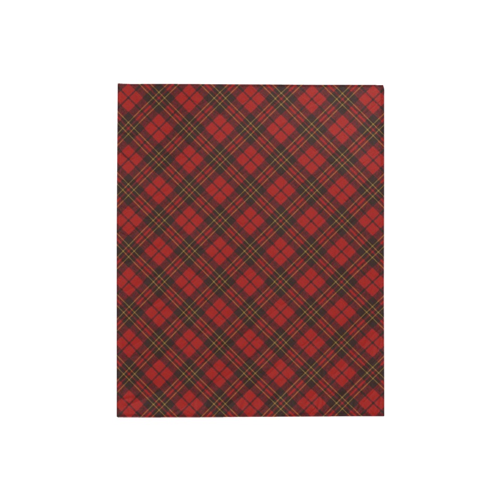 Red tartan plaid winter Christmas pattern holidays Quilt 40"x50"
