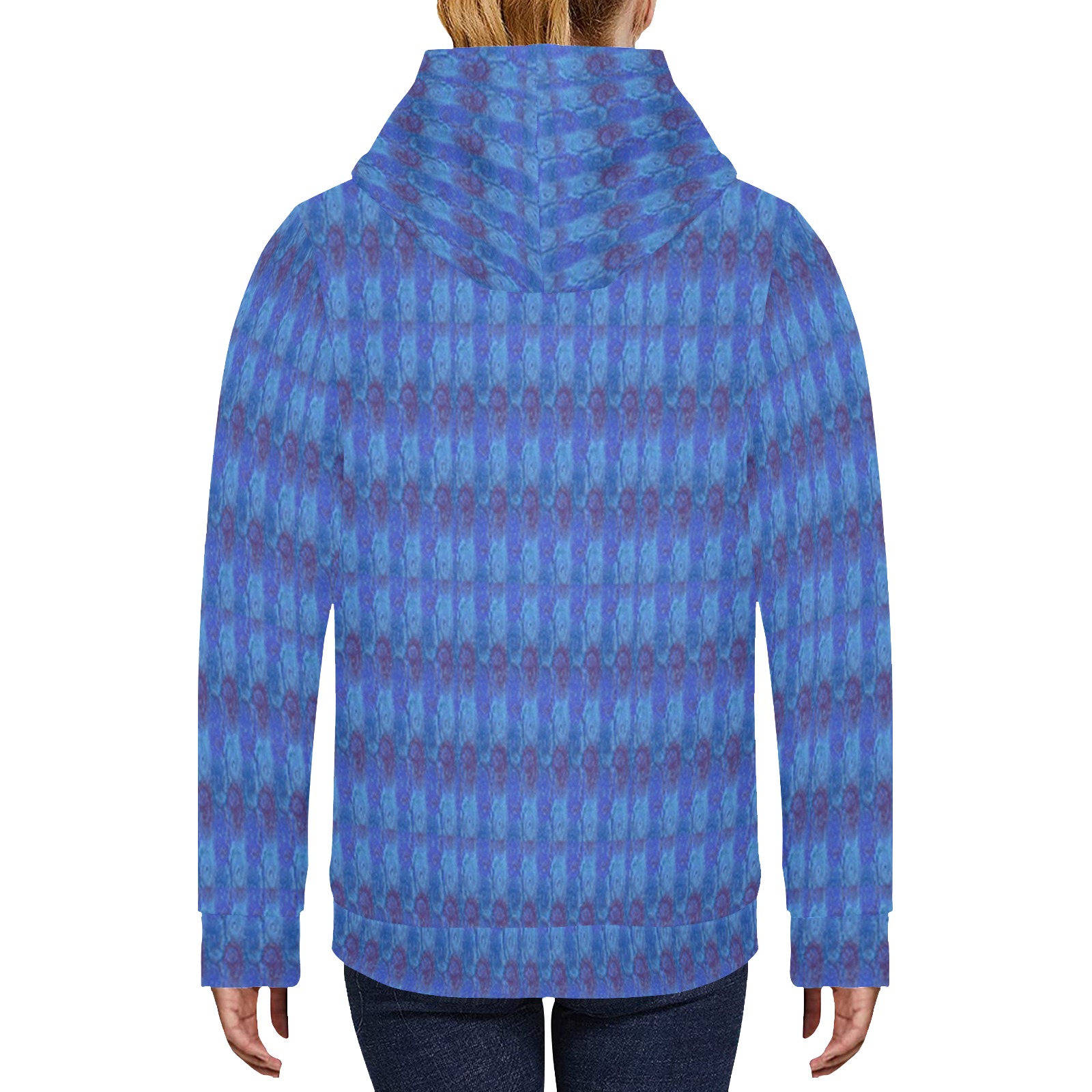 colorful Women's Long Sleeve Fleece Hoodie (Model H55)