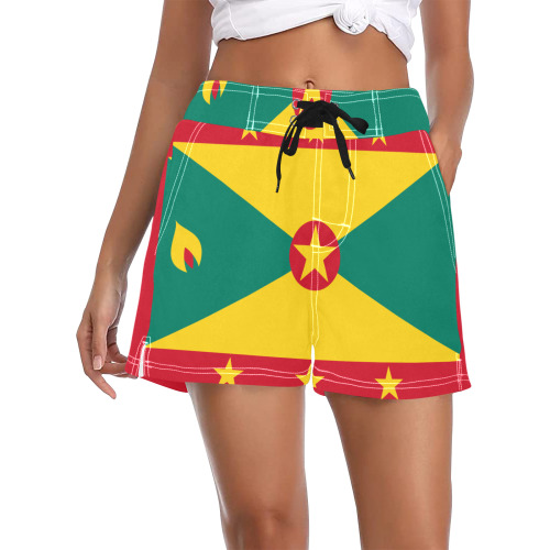 grenada-flag-xl Women's Casual Board Shorts (Model L54)