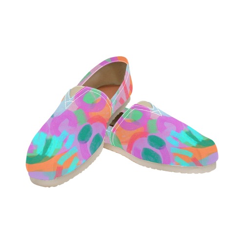 Original Abstract Art for Your Feet Women's Classic Canvas Slip-On (Model 1206)
