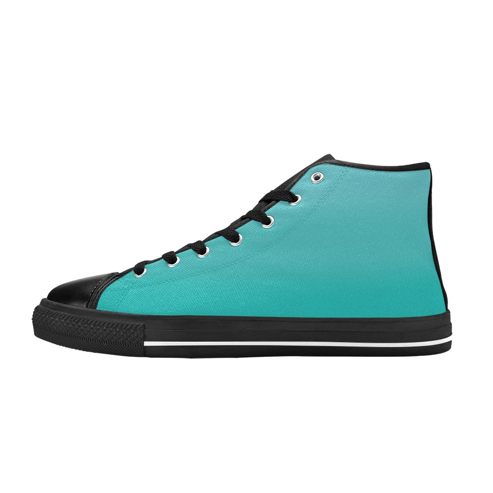 green spb High Top Canvas Shoes for Kid (Model 017)