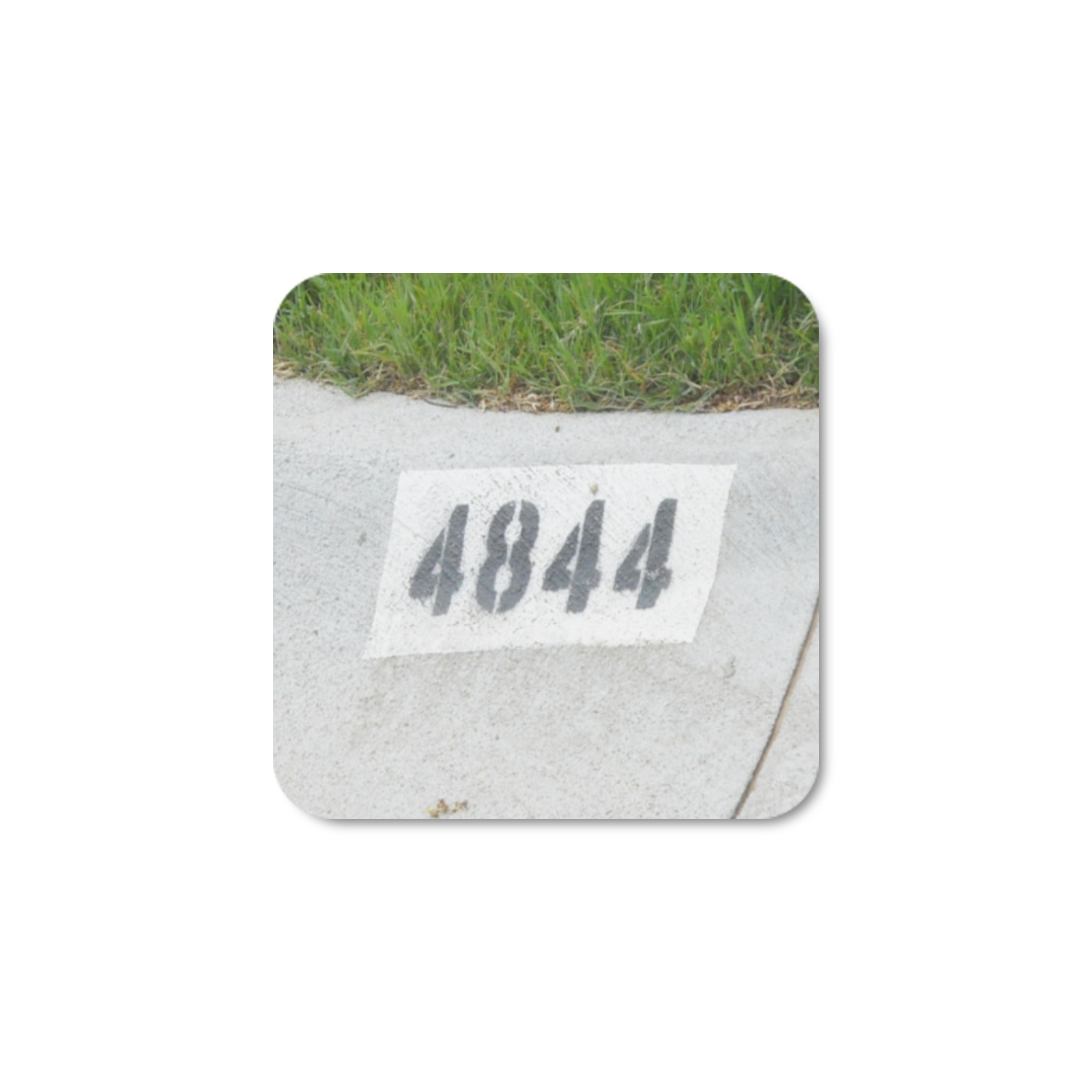 Street Number 4844 Square Fridge Magnet