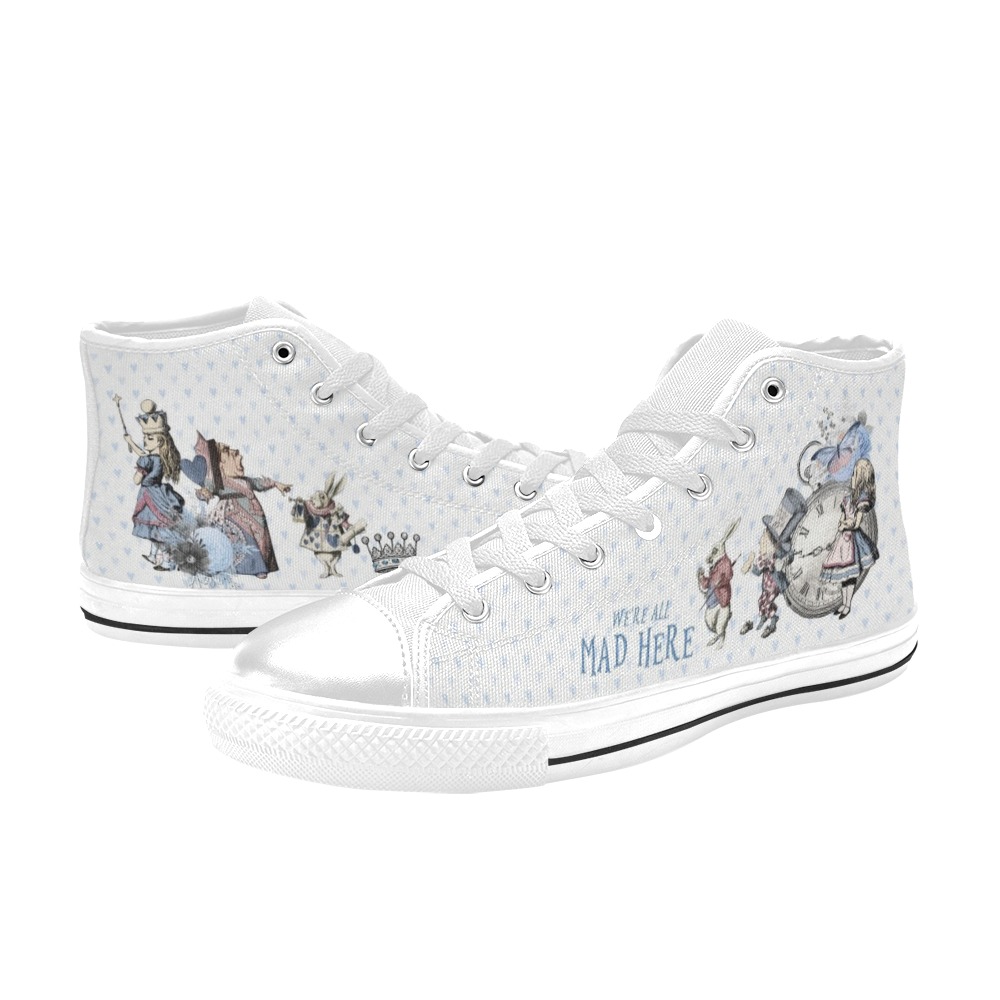 Alice in Wonderland #102 Blue Series | High Top Canvas Shoes for Kid (Model 017)