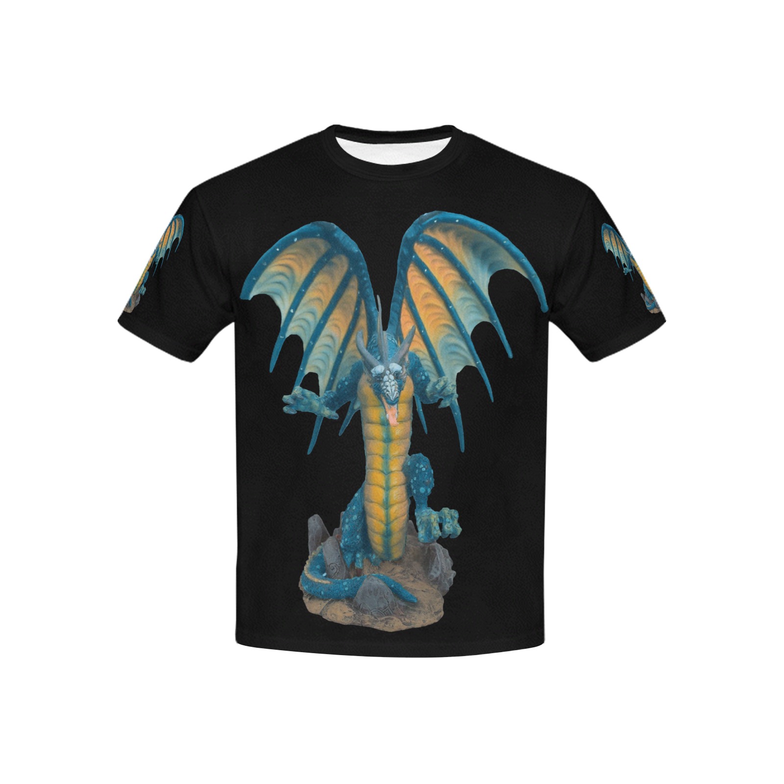 blue yellow dragon Kids' All Over Print T-shirt (USA Size) (Model T40)