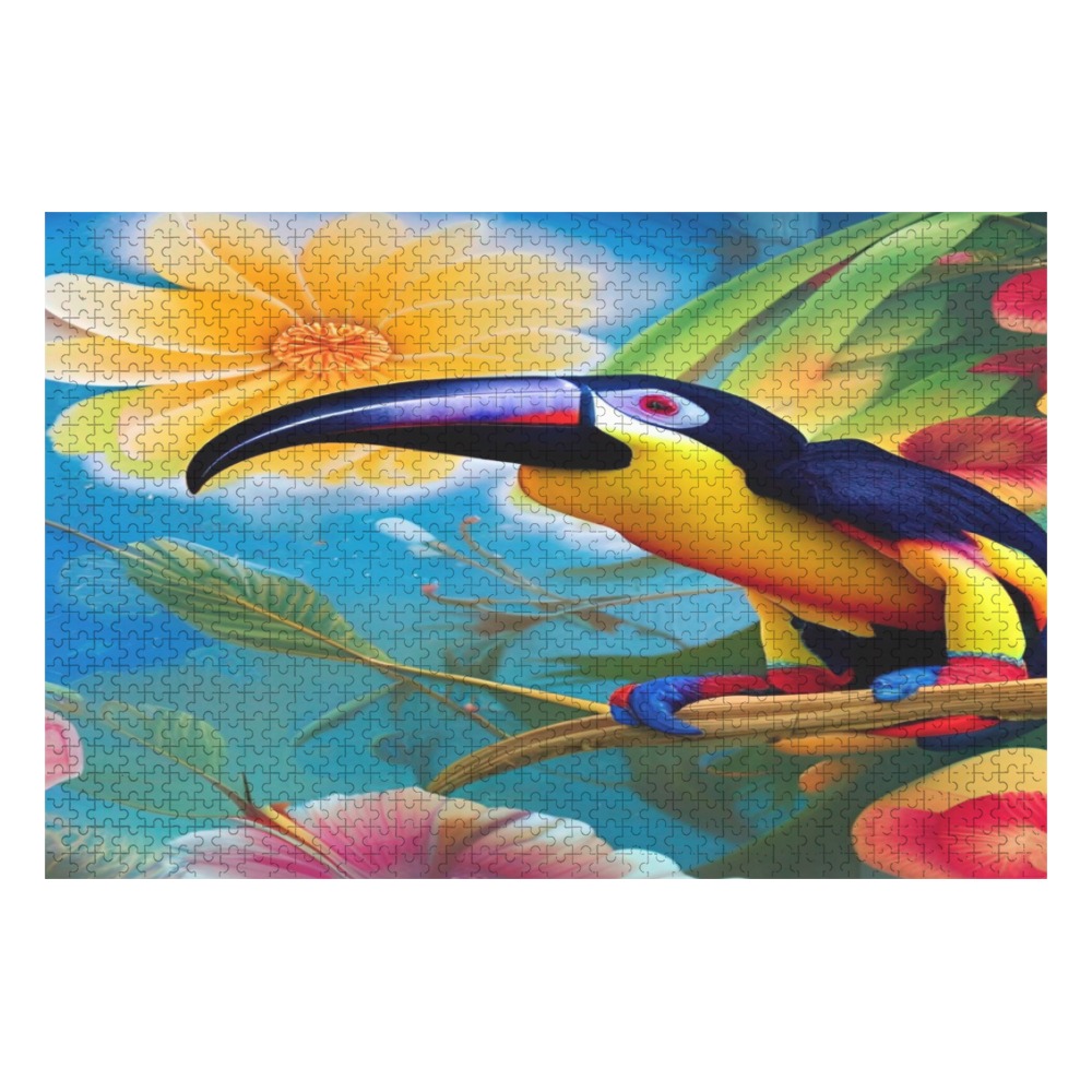 Tropical Toucan 1000-Piece Wooden Photo Puzzles