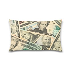 US PAPER CURRENCY Custom Zippered Pillow Case 16"x24"(One Side Printing)