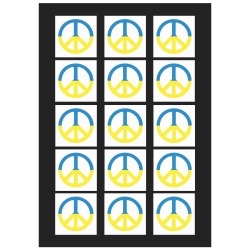 Ukraine Peace Symbol Personalized Temporary Tattoo (15 Pieces)