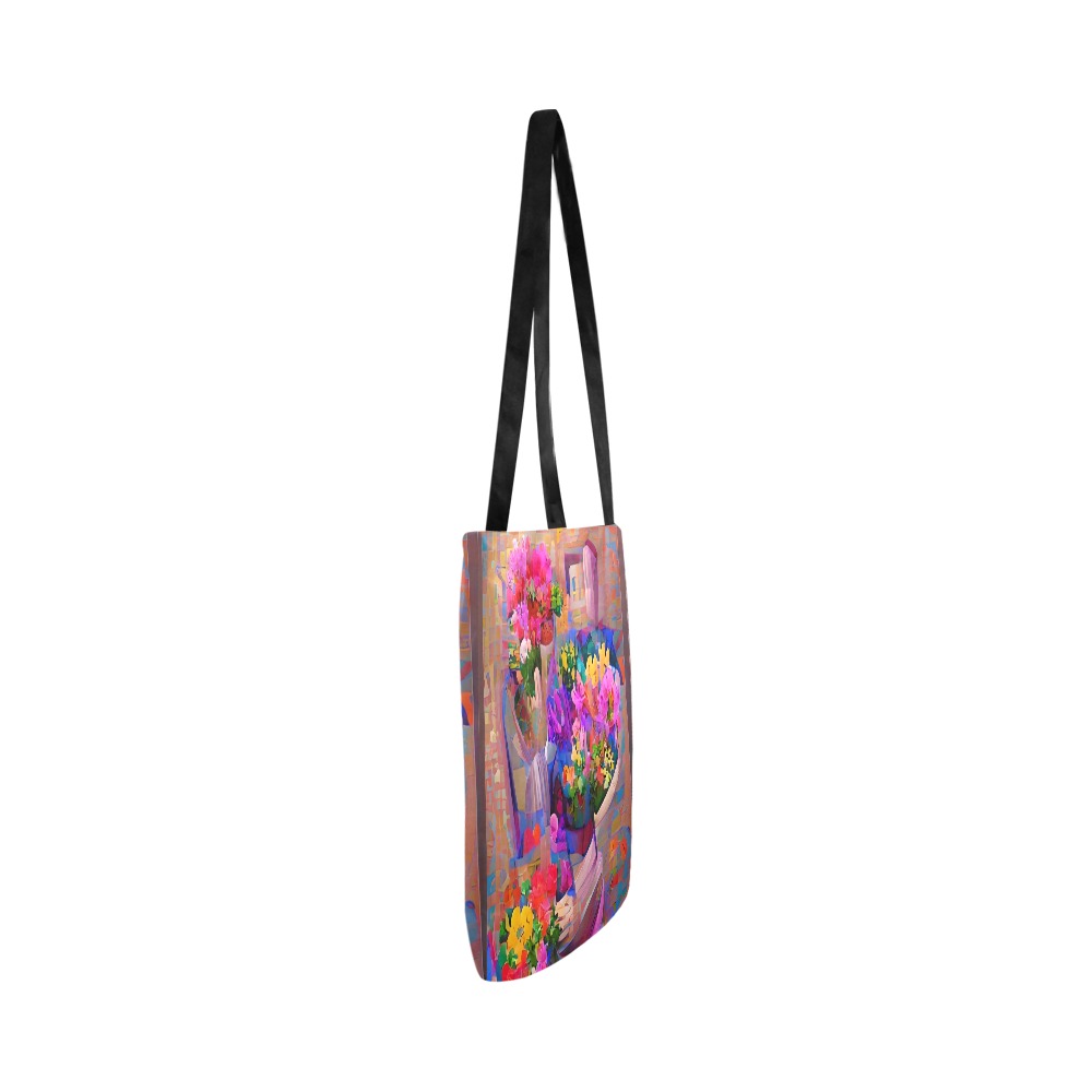 flowers Reusable Shopping Bag Model 1660 (Two sides)