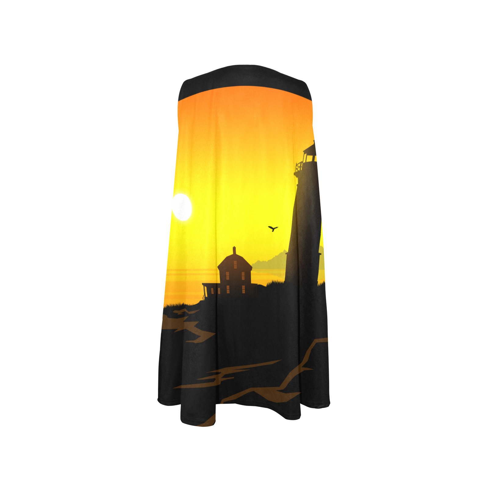 Light House - Sundown Sleeveless A-Line Pocket Dress (Model D57)