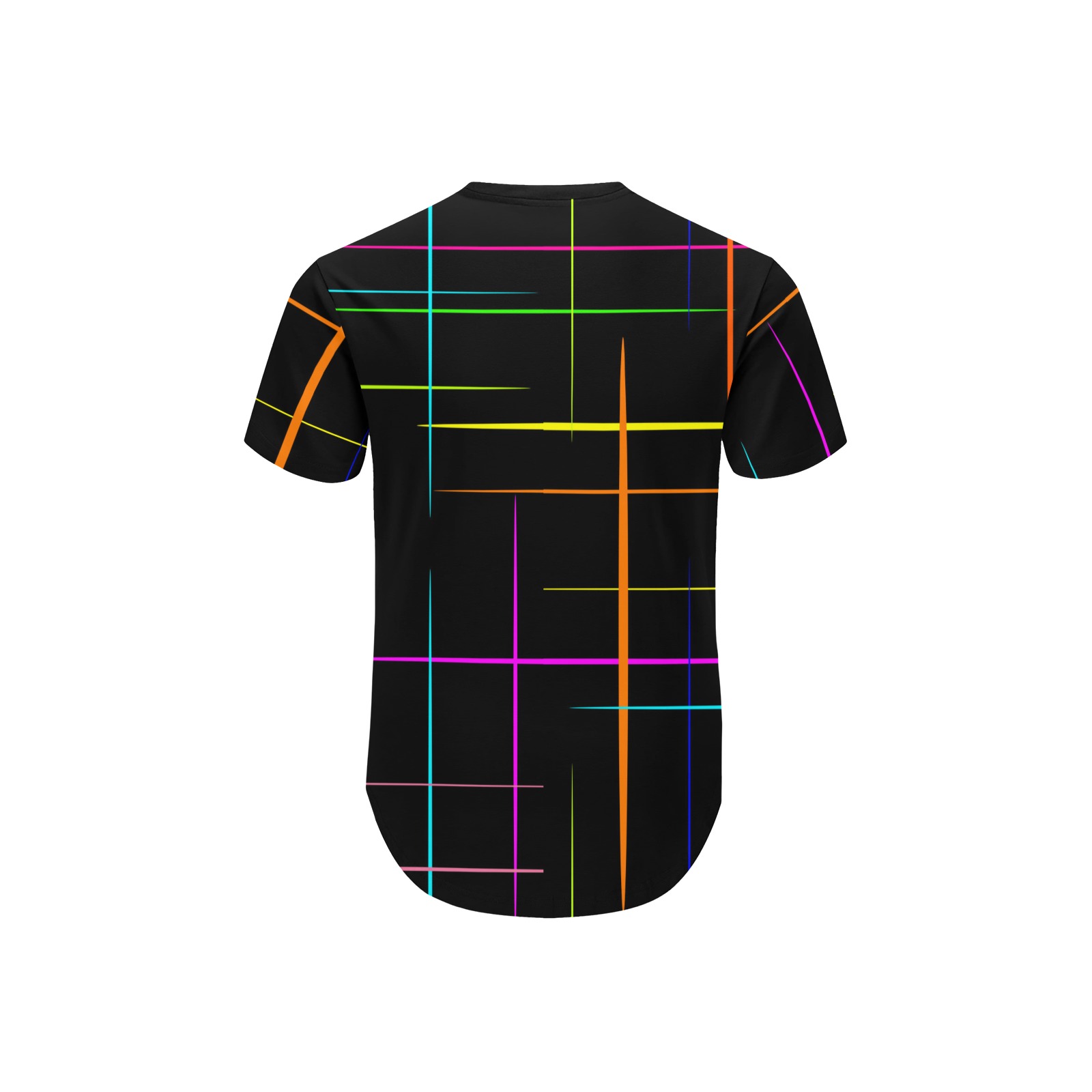 colorhappens Men's All Over Print Curved Hem T-Shirt (Model T76)