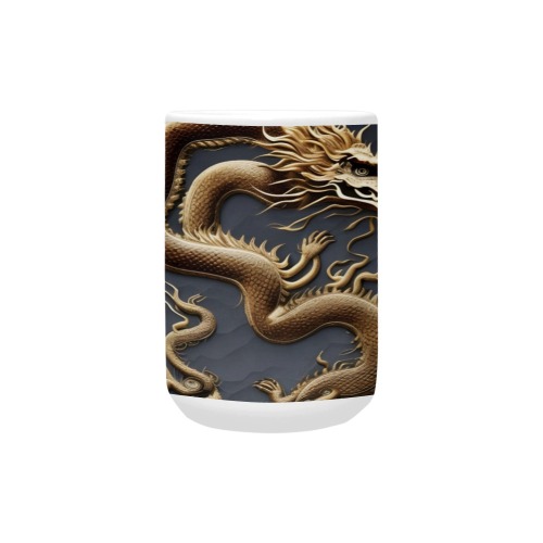 Wood Dragon Custom Ceramic Mug (15OZ)