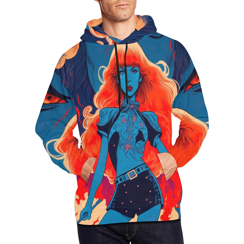 Blue Demond 3D All Over Print Hoodie for Men (USA Size) (Model H13)