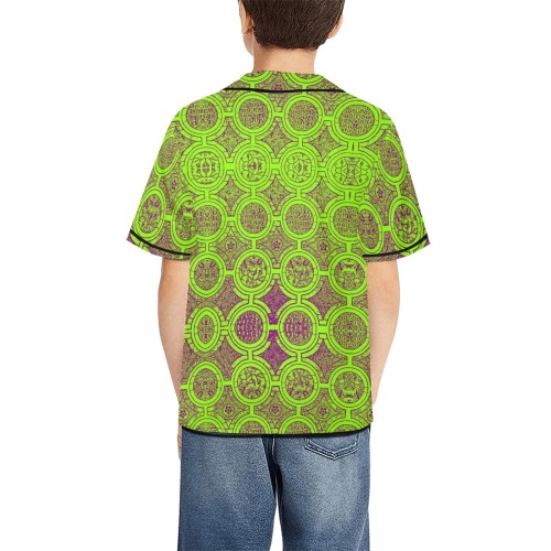AFRICAN PRINT PATTERN 2 All Over Print Baseball Jersey for Kids (Model T50)