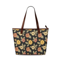 Dahlias Shoulder Tote Bag (Model 1646)